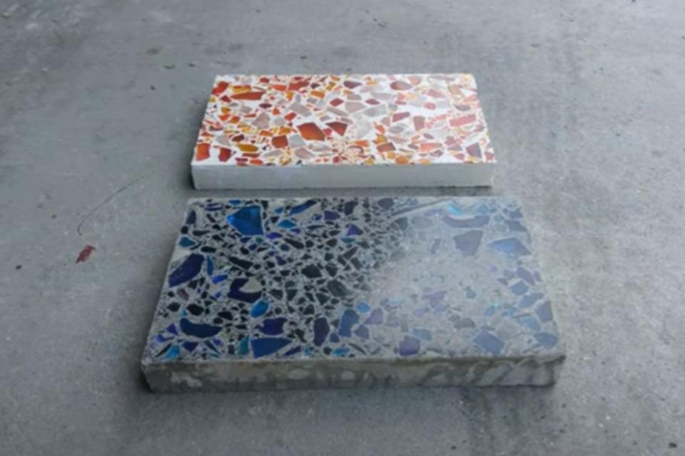 Polished concrete with Recycled Glass Surfacesの画像